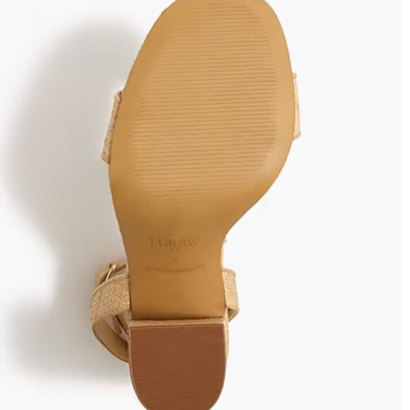 J. Crew Woven (raffia) Heeled Sandals Size 7 - Picture 4 of 5